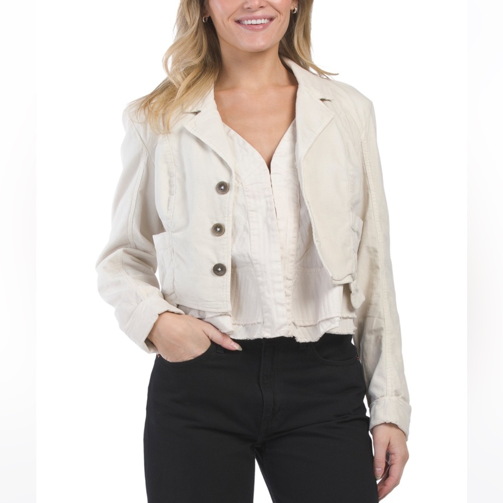 Free People | NWT Chic Off White Orly Cord Heritage Jacket - Picture 4 of 6